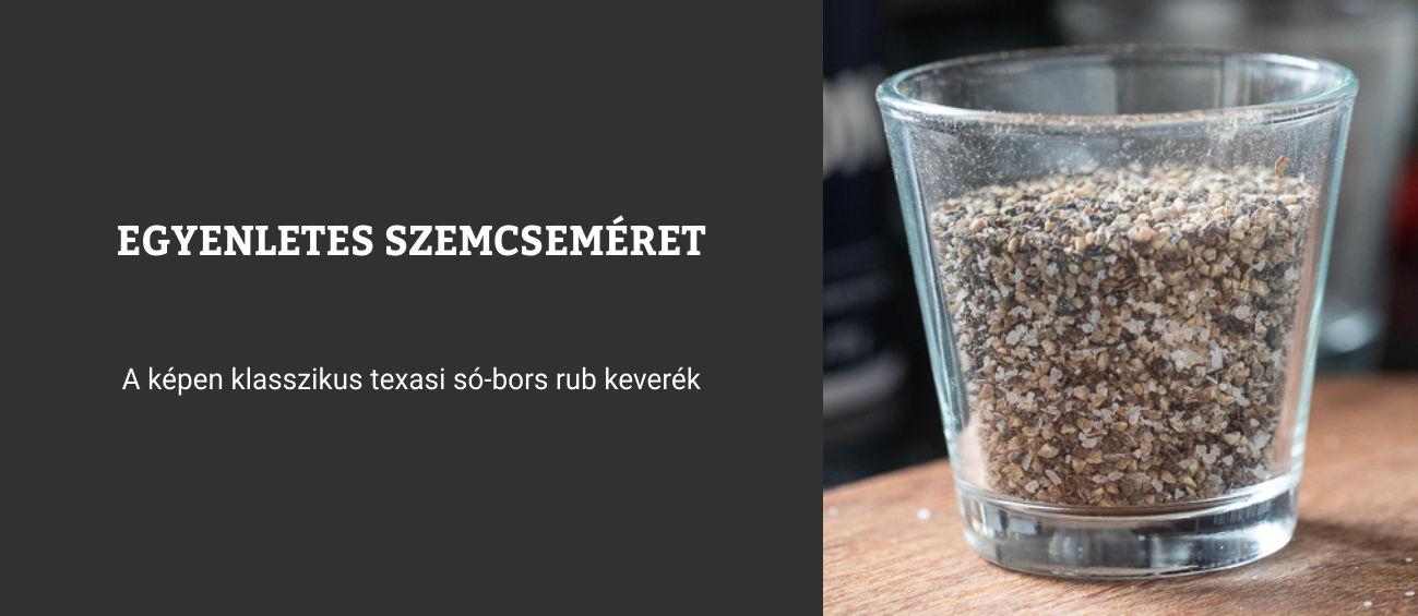 Barbecue rub szemcseméret