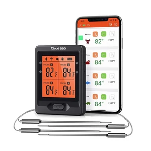 Profi vezeték nélküli digitális maghőmérő 4db hústűvel!